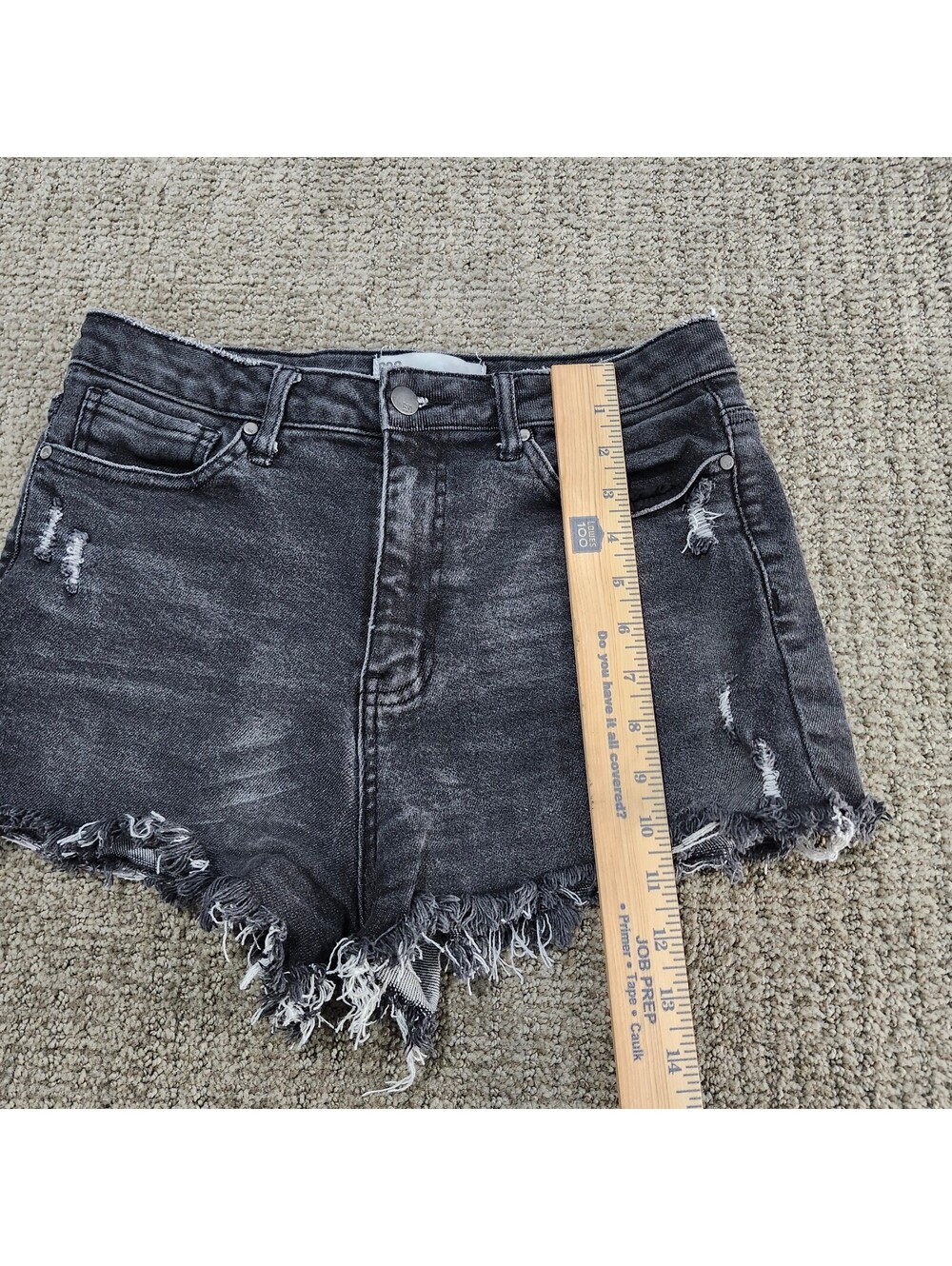 RSQ Women's Black Distressed Curvy High-Rise Denim Shorts Size 29 - Picture 7 of 8
